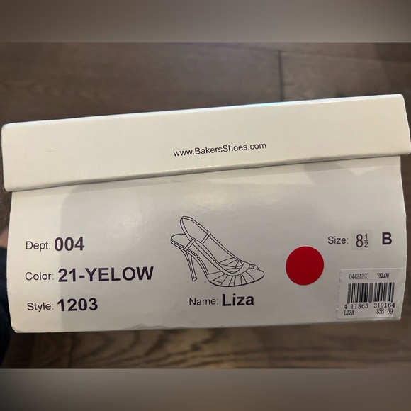 Bakers Yellow and Tan Heeled Sandal - Picture 4 of 6